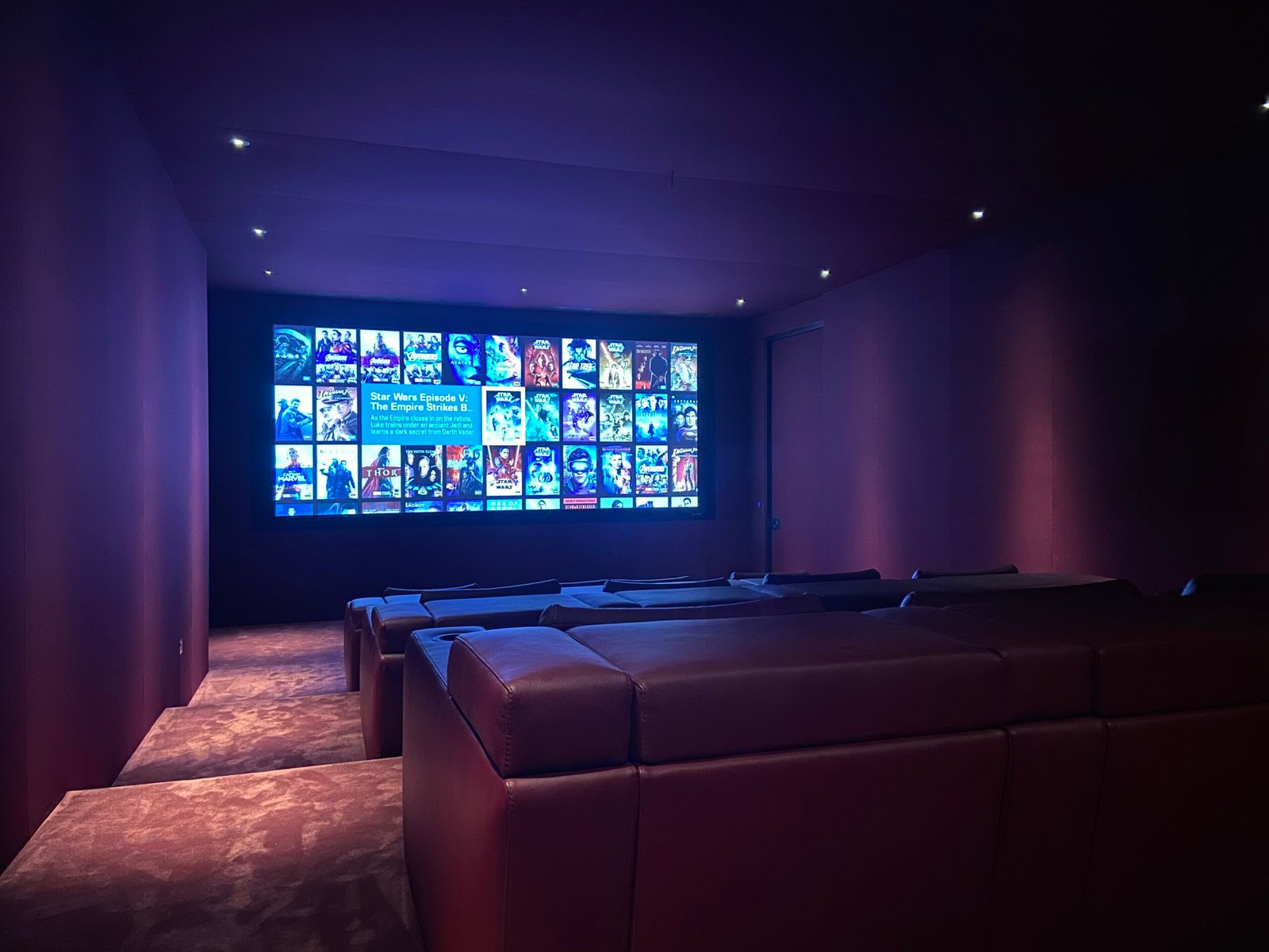 Building a dedicated cinema. The room is finished and the projector is working.